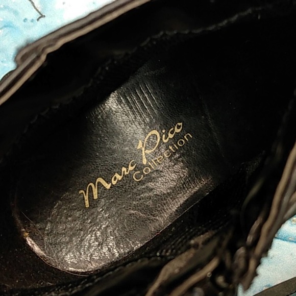 Marc Pico Black Abby Strap & Chain Ankle Booties - Picture 4 of 11